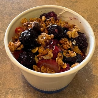 Plain Greek Yogurt Cup With Frozen Mixed Berries