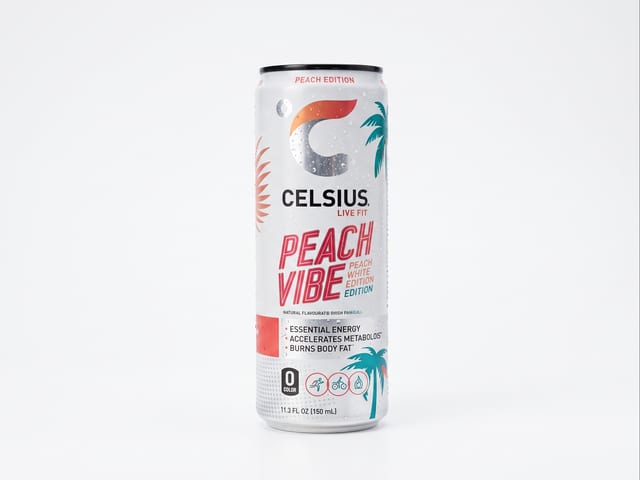 Celsius Peach Vibe.