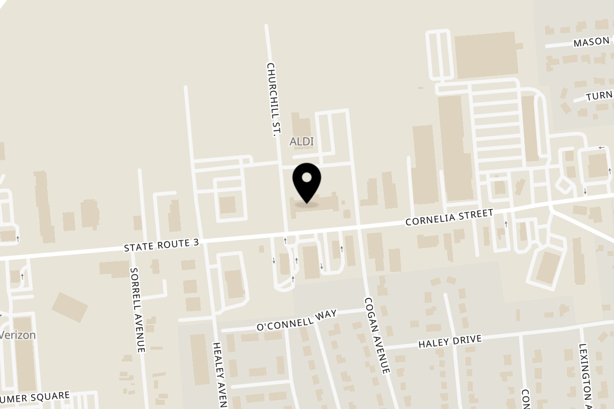 Map showing the location of The Bowl Adirondack Poke on 334 Cornelia St in Plattsburgh